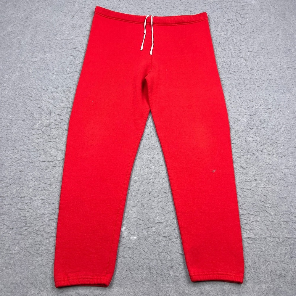 VTG Russell Athletic Sweatpants Mens XL Red Fleece Joggers Baggy USA Made 90s